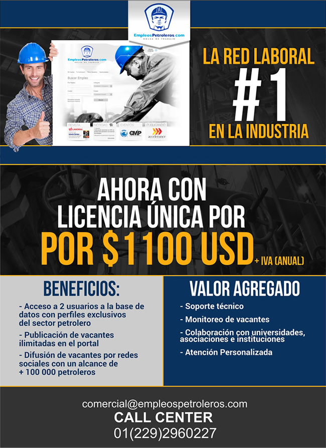 Licencia unica por 1,100 USD mas IVA